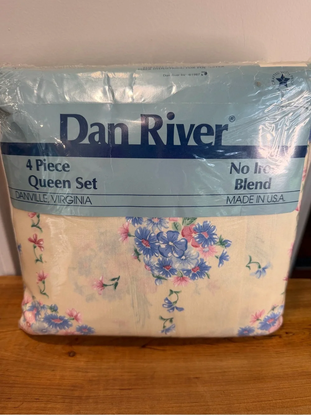 🆕 1987 Dan River Queen sheet set “Louise” floral coquette cottagecore sealed NOS